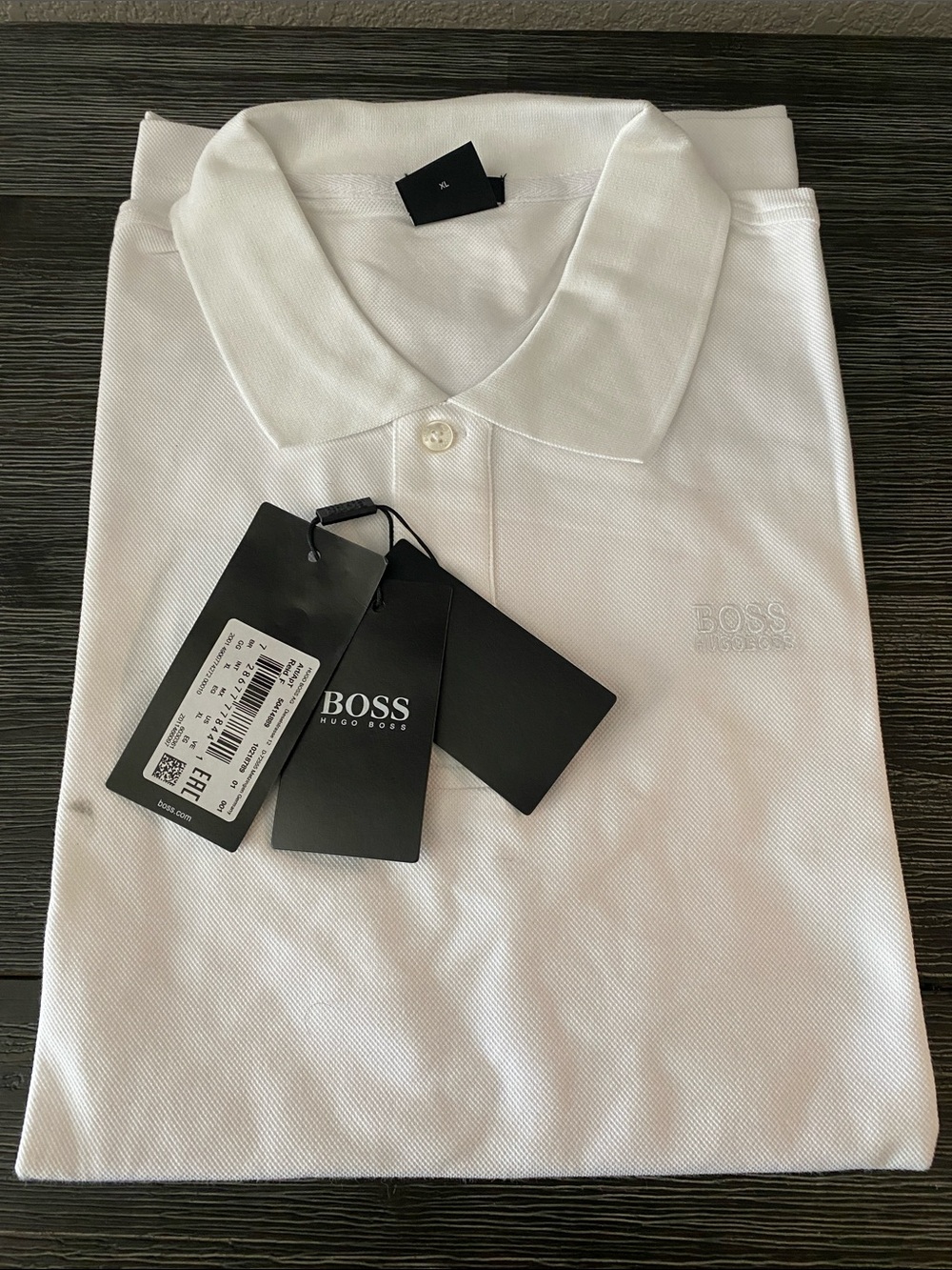 Hugo Boss Men's White Slim Fit Polo Shirt XL